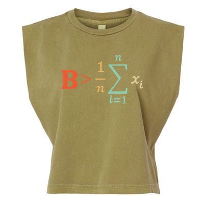 Be Greater Than Average Funny Math Teacher Nerd Garment-Dyed Women's Muscle Tee