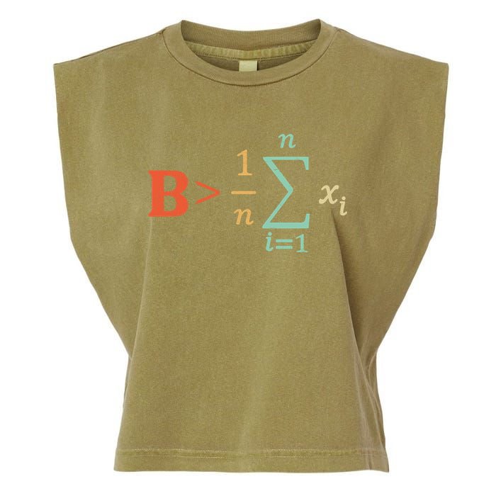 Be Greater Than Average Funny Math Teacher Nerd Garment-Dyed Women's Muscle Tee