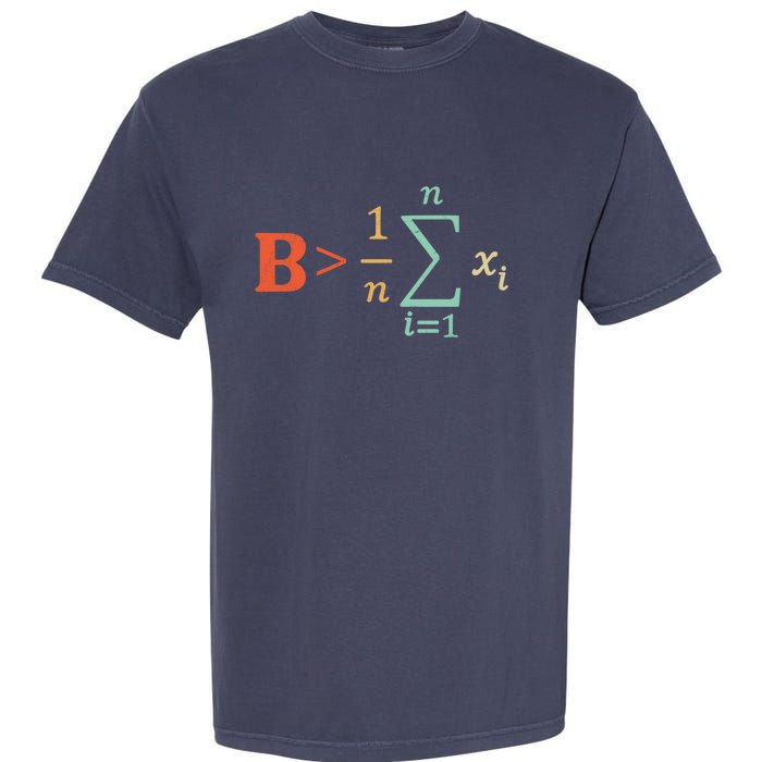 Be Greater Than Average Funny Math Teacher Nerd Garment-Dyed Heavyweight T-Shirt