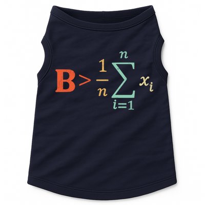 Be Greater Than Average Funny Math Teacher Nerd Doggie Tank
