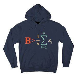 Be Greater Than Average Funny Math Teacher Nerd Hoodie