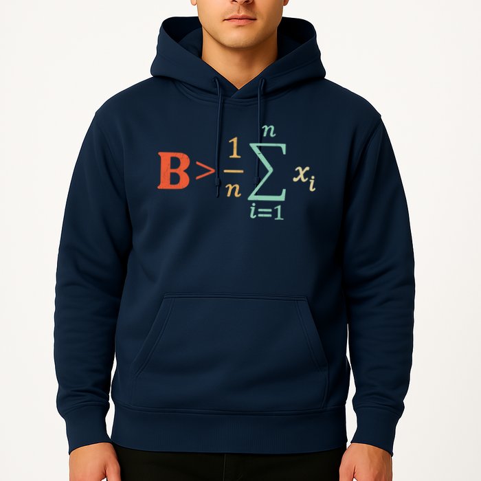 Be Greater Than Average Funny Math Teacher Nerd Hoodie