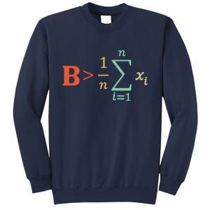 Be Greater Than Average Funny Math Teacher Nerd Sweatshirt