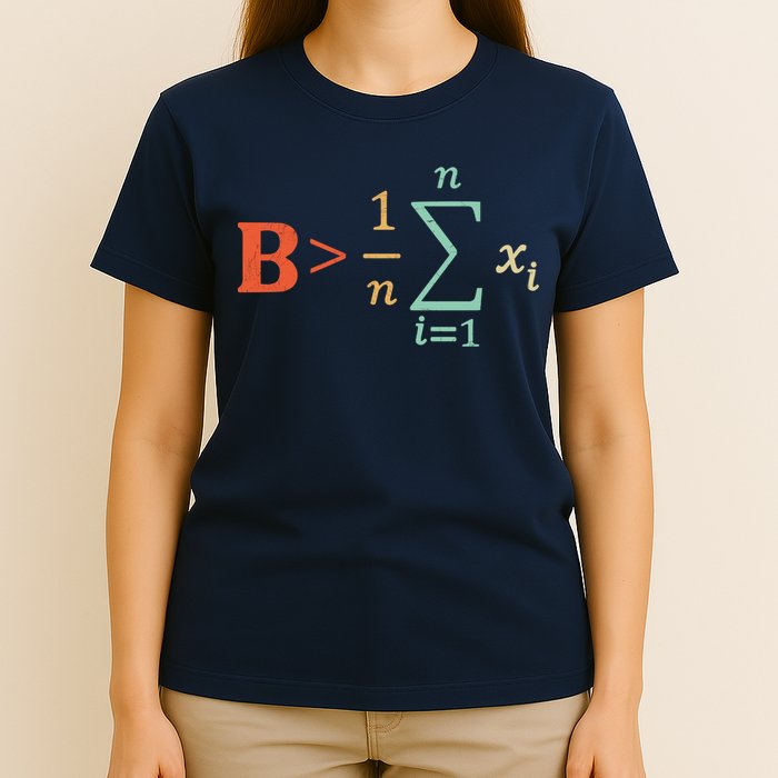 Be Greater Than Average Funny Math Teacher Nerd T-Shirt