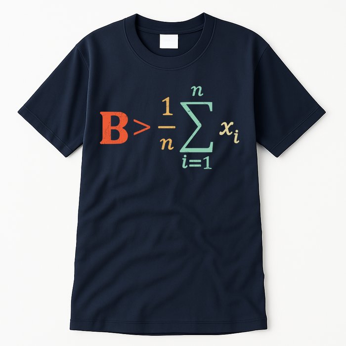 Be Greater Than Average Funny Math Teacher Nerd Tall T-Shirt