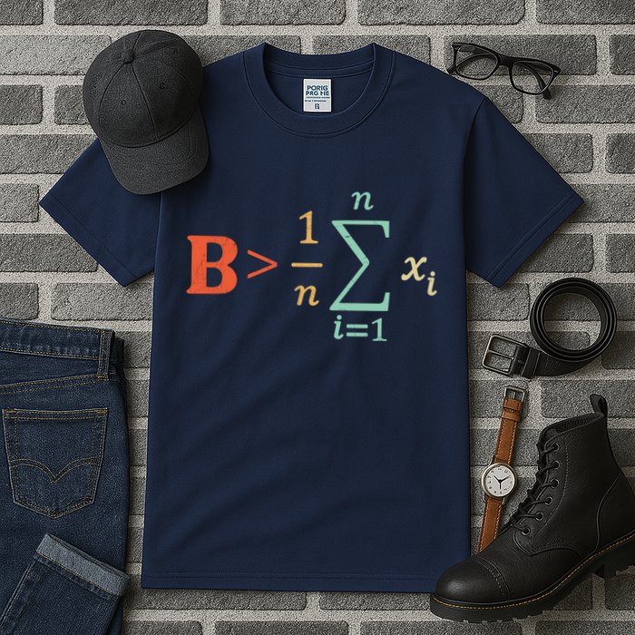Be Greater Than Average Funny Math Teacher Nerd Tall T-Shirt