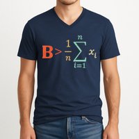 Be Greater Than Average Funny Math Teacher Nerd V-Neck T-Shirt
