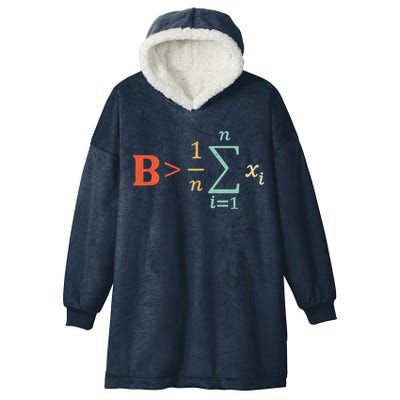 Be Greater Than Average Funny Math Teacher Nerd Hooded Wearable Blanket