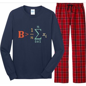 Be Greater Than Average Funny Math Teacher Nerd Long Sleeve Pajama Set