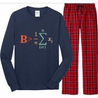 Be Greater Than Average Funny Math Teacher Nerd Long Sleeve Pajama Set