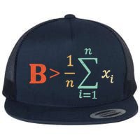 Be Greater Than Average Funny Math Teacher Nerd Flat Bill Trucker Hat