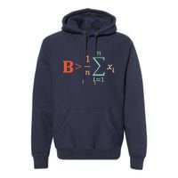 Be Greater Than Average Funny Math Teacher Nerd Premium Hoodie