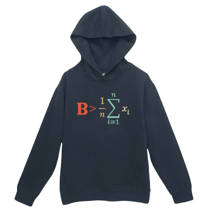 Be Greater Than Average Funny Math Teacher Nerd Urban Pullover Hoodie