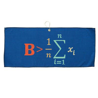 Be Greater Than Average Funny Math Teacher Nerd Large Microfiber Waffle Golf Towel