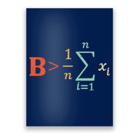 Be Greater Than Average Funny Math Teacher Nerd Poster