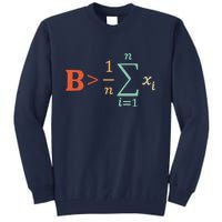 Be Greater Than Average Funny Math Teacher Nerd Tall Sweatshirt