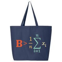 Be Greater Than Average Funny Math Teacher Nerd 25L Jumbo Tote