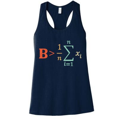 Be Greater Than Average Funny Math Teacher Nerd Womens Tank Top