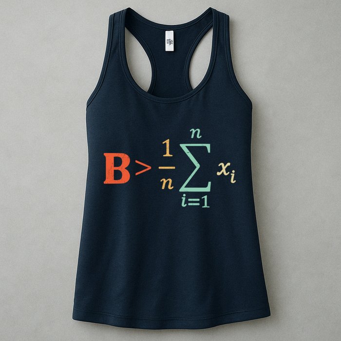 Be Greater Than Average Funny Math Teacher Nerd Womens Tank Top