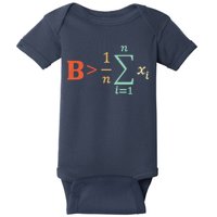Be Greater Than Average Funny Math Teacher Nerd Baby Bodysuit