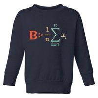 Be Greater Than Average Funny Math Teacher Nerd Toddler Sweatshirt