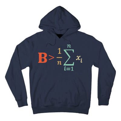 Be Greater Than Average Funny Math Teacher Nerd Tall Hoodie