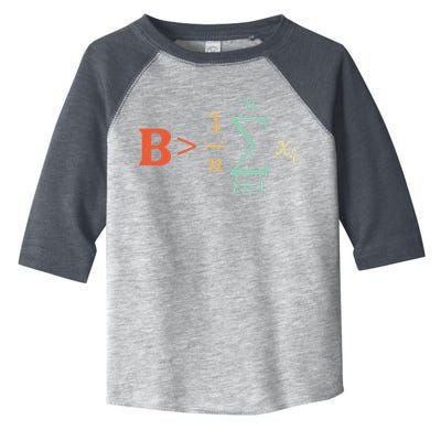Be Greater Than Average Funny Math Teacher Nerd Toddler Fine Jersey T-Shirt