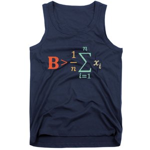 Be Greater Than Average Funny Math Teacher Nerd Tank Top