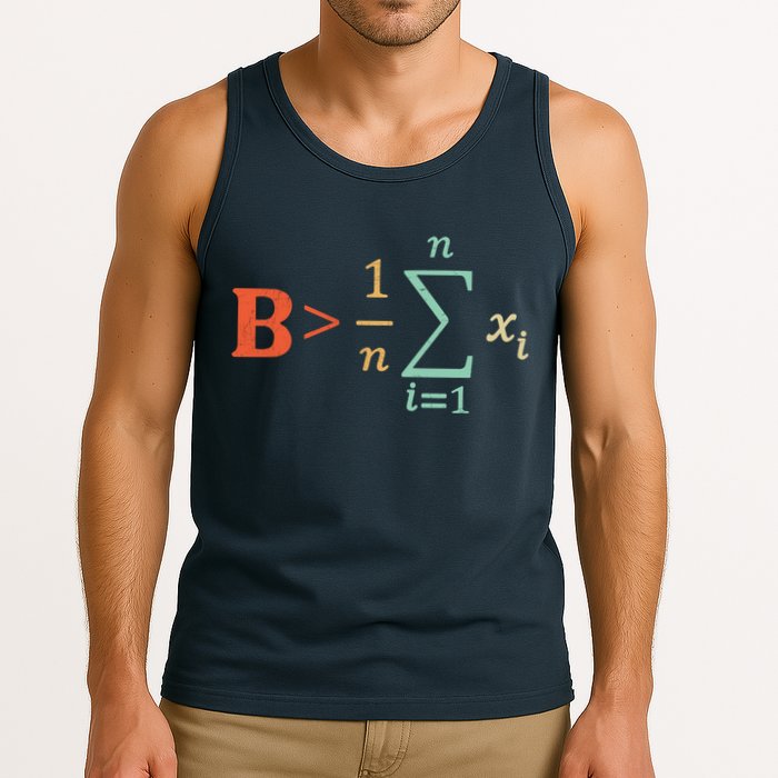 Be Greater Than Average Funny Math Teacher Nerd Tank Top