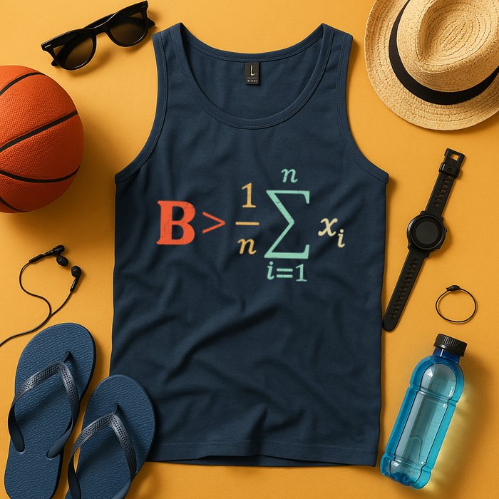 Be Greater Than Average Funny Math Teacher Nerd Tank Top