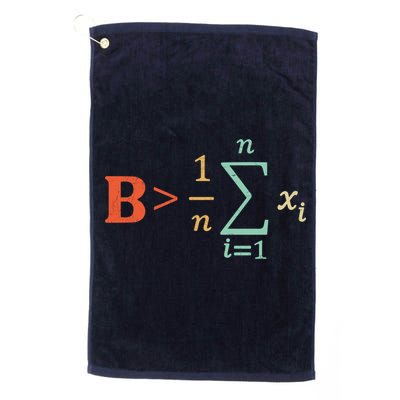 Be Greater Than Average Funny Math Teacher Nerd Golf Towel
