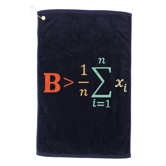 Be Greater Than Average Funny Math Teacher Nerd Golf Towel