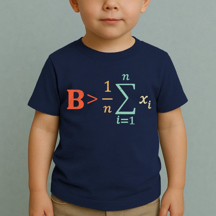 Be Greater Than Average Funny Math Teacher Nerd Toddler T-Shirt