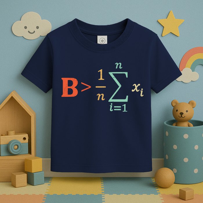 Be Greater Than Average Funny Math Teacher Nerd Toddler T-Shirt