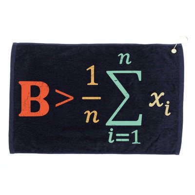 Be Greater Than Average Funny Math Teacher Nerd Grommeted Golf Towel