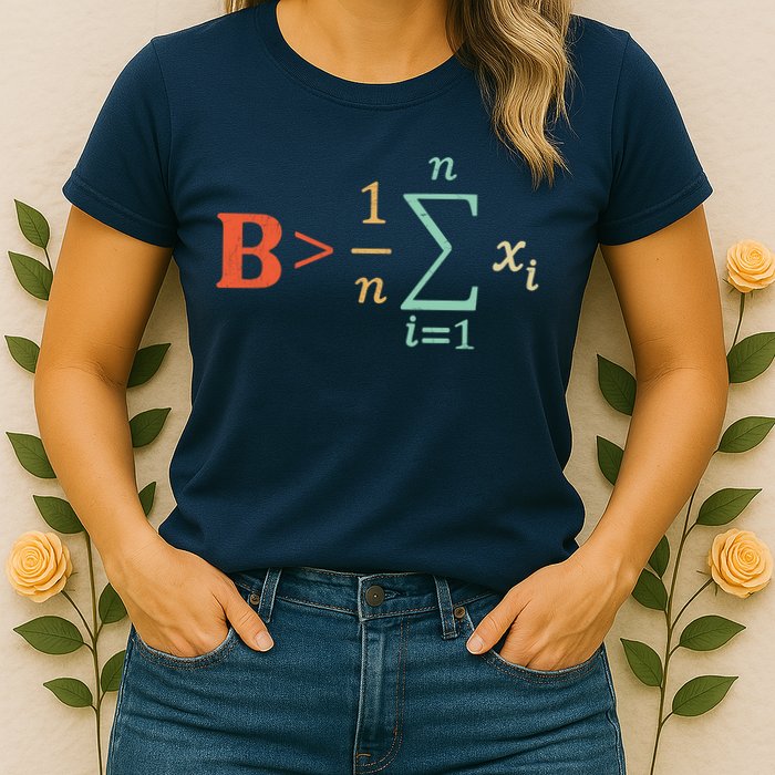 Be Greater Than Average Funny Math Teacher Nerd Womens T-Shirt