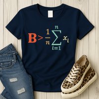Be Greater Than Average Funny Math Teacher Nerd Womens T-Shirt