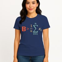 Be Greater Than Average Funny Math Teacher Nerd Womens T-Shirt
