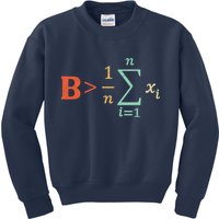 Be Greater Than Average Funny Math Teacher Nerd Kids Sweatshirt