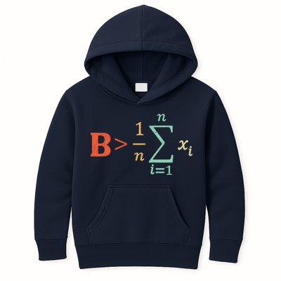 Be Greater Than Average Funny Math Teacher Nerd Kids Hoodie