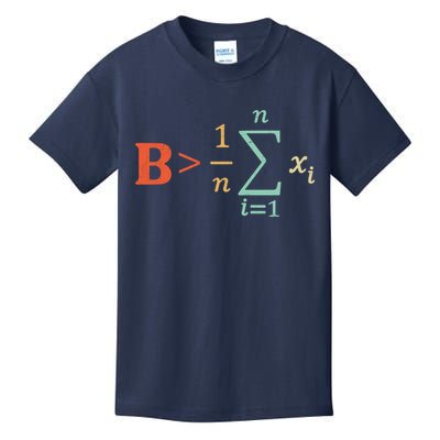Be Greater Than Average Funny Math Teacher Nerd Kids T-Shirt