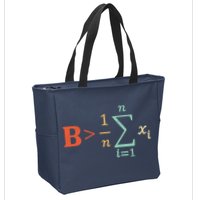 Be Greater Than Average Funny Math Teacher Nerd Zip Tote Bag