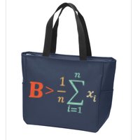 Be Greater Than Average Funny Math Teacher Nerd Zip Tote Bag