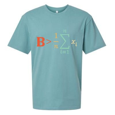 Be Greater Than Average Funny Math Teacher Nerd Sueded Cloud Jersey T-Shirt