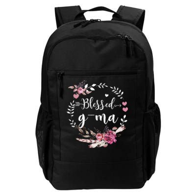 Blessed GMa Thanksgiving Floral Funny Gifts Daily Commute Backpack