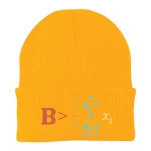 Be Greater Than Average Funny Math Teacher Nerd Knit Cap Winter Beanie