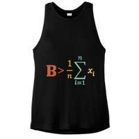 Be Greater Than Average Funny Math Teacher Nerd Ladies PosiCharge Tri-Blend Wicking Tank