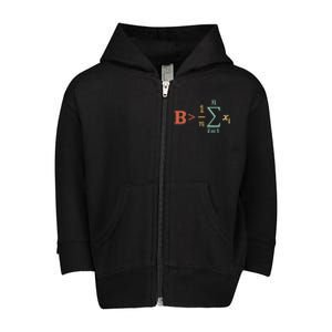 Be Greater Than Average Funny Math Teacher Nerd Toddler Zip Fleece Hoodie