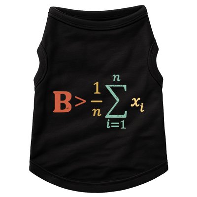 Be Greater Than Average Funny Math Teacher Nerd Doggie Tank