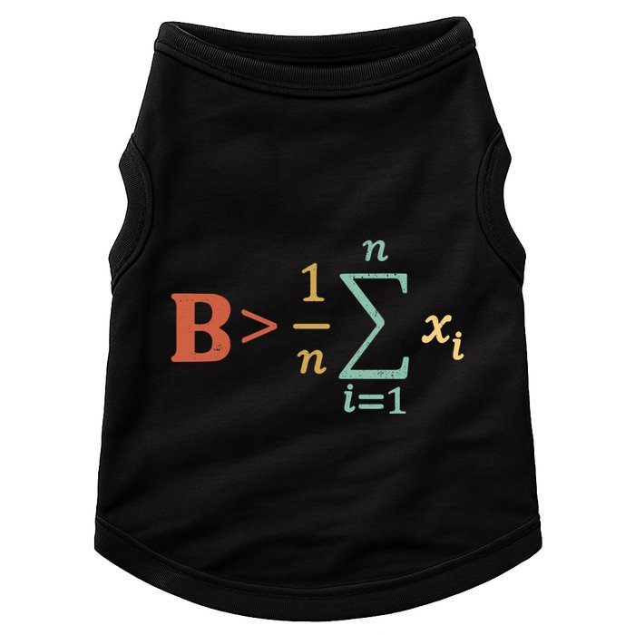 Be Greater Than Average Funny Math Teacher Nerd Doggie Tank